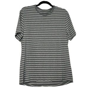 lululemon 5 Year Basic Tee grey striped men’s size S